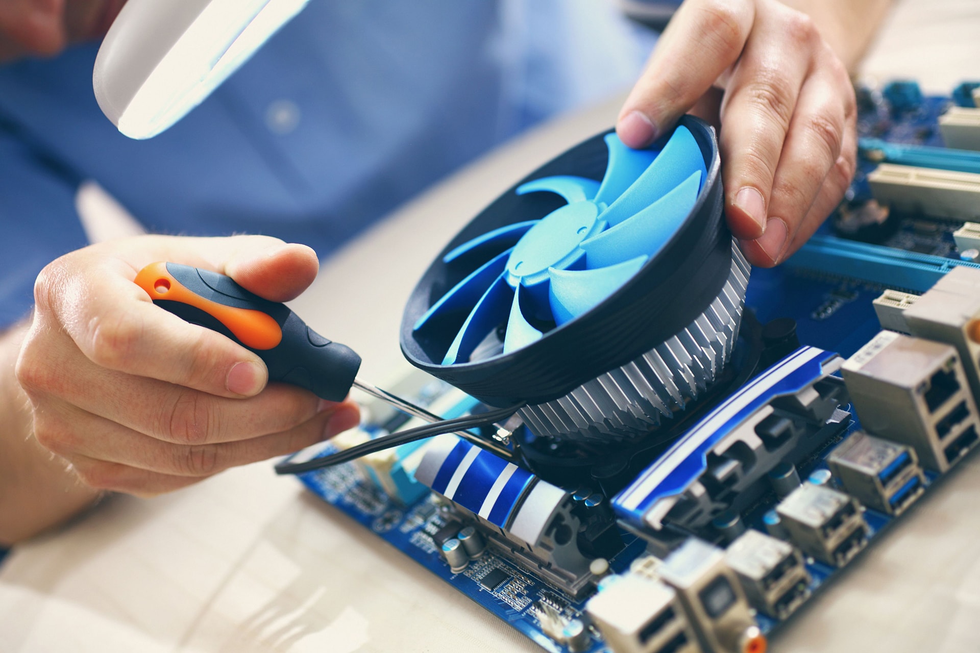 Computer Repair Service Person Repairing RAM of the computer
